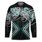 Turquoise Aotearoa Tukutuku Manawa Tapu Hockey Jersey Ta Moko Toi Maori - Aussie Hoodie