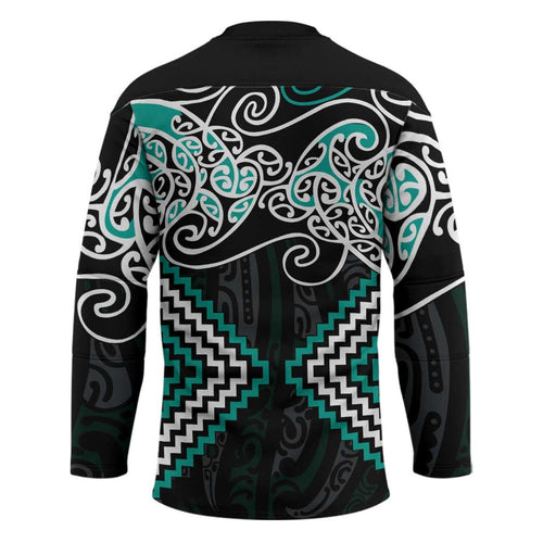 Turquoise Aotearoa Tukutuku Manawa Tapu Hockey Jersey Ta Moko Toi Maori - Aussie Hoodie
