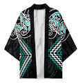 Turquoise Aotearoa Tukutuku Manawa Tapu Kimono Ta Moko Toi Maori - Aussie Hoodie