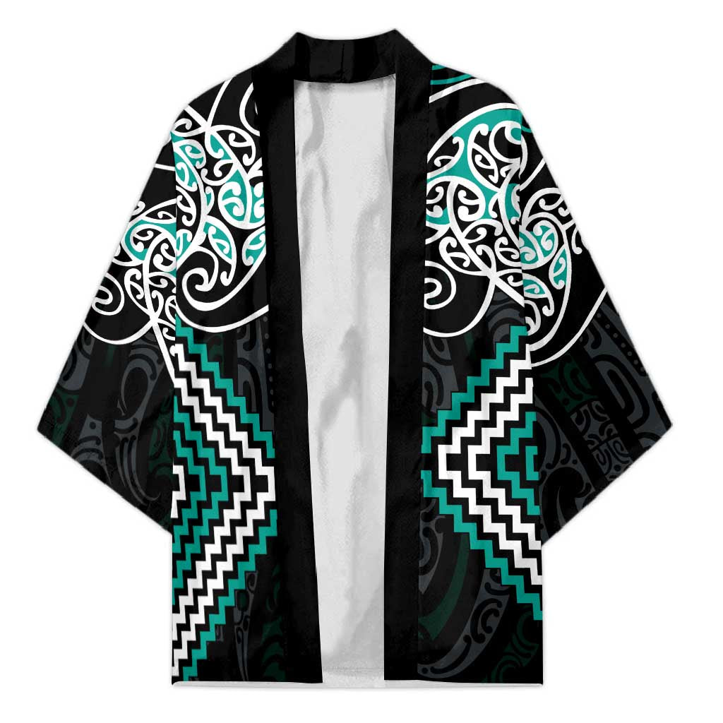 Turquoise Aotearoa Tukutuku Manawa Tapu Kimono Ta Moko Toi Maori - Aussie Hoodie
