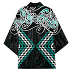 Turquoise Aotearoa Tukutuku Manawa Tapu Kimono Ta Moko Toi Maori - Aussie Hoodie