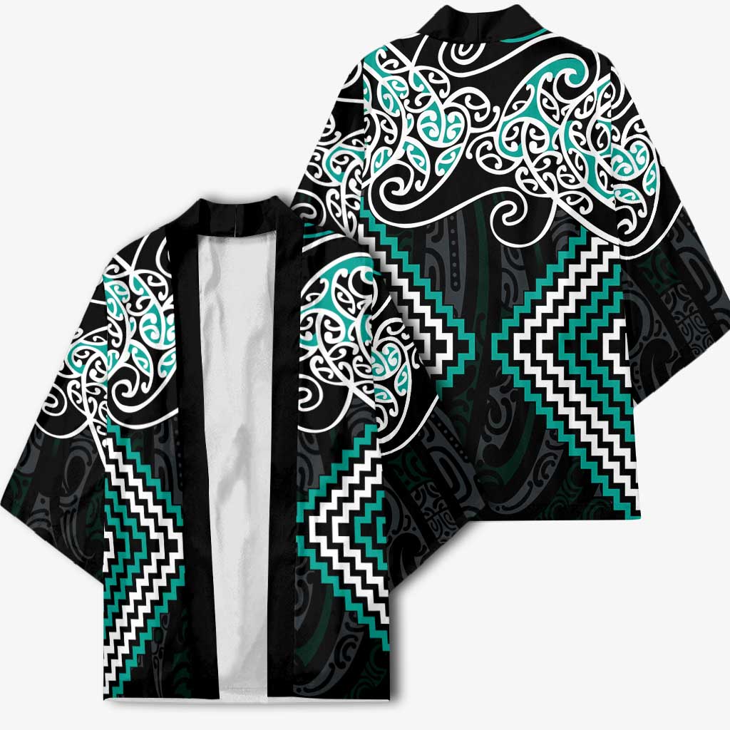 Turquoise Aotearoa Tukutuku Manawa Tapu Kimono Ta Moko Toi Maori - Aussie Hoodie