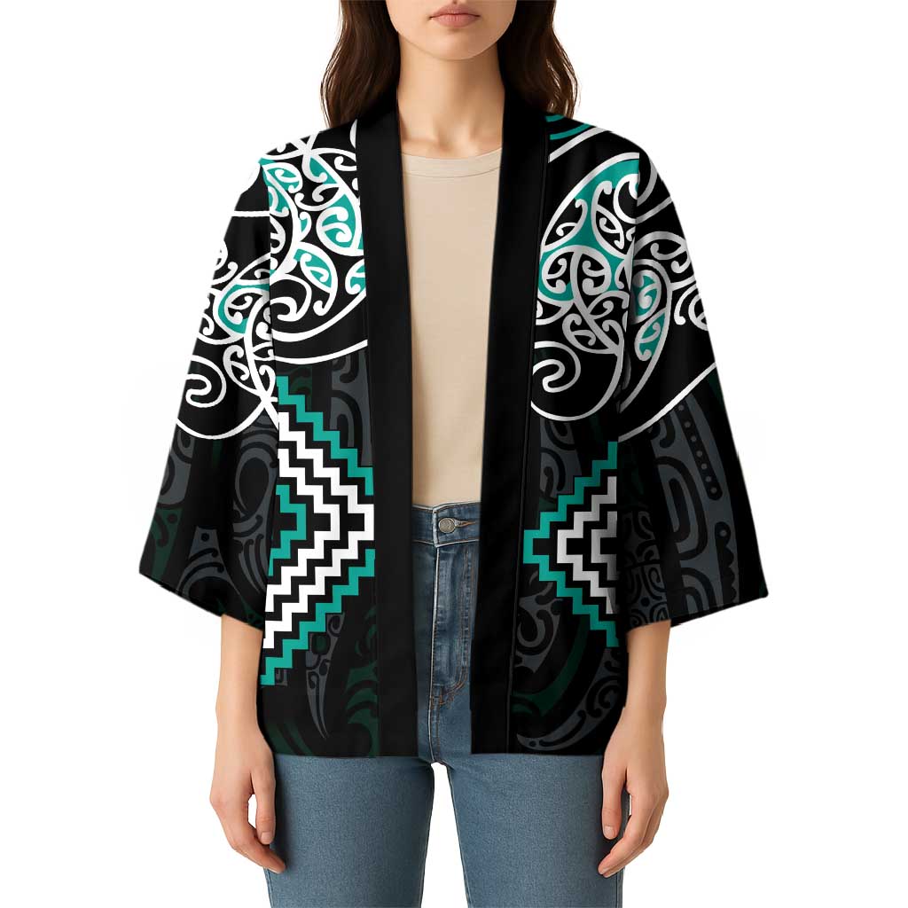 Turquoise Aotearoa Tukutuku Manawa Tapu Kimono Ta Moko Toi Maori - Aussie Hoodie