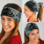 Turquoise Aotearoa Tukutuku Manawa Tapu Neck Gaiter Ta Moko Toi Maori - Aussie Hoodie
