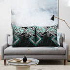 Turquoise Aotearoa Tukutuku Manawa Tapu Pillow Cover Ta Moko Toi Maori - Aussie Hoodie