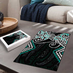 Turquoise Aotearoa Tukutuku Manawa Tapu Puzzle Ta Moko Toi Maori - Aussie Hoodie