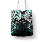 Turquoise Aotearoa Tukutuku Manawa Tapu Tote Bag Ta Moko Toi Maori - Aussie Hoodie