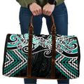 Turquoise Aotearoa Tukutuku Manawa Tapu Travel Bag Ta Moko Toi Maori - Aussie Hoodie