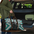 Turquoise Aotearoa Tukutuku Manawa Tapu Travel Bag Ta Moko Toi Maori - Aussie Hoodie