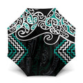 Turquoise Aotearoa Tukutuku Manawa Tapu Umbrella Ta Moko Toi Maori - Aussie Hoodie
