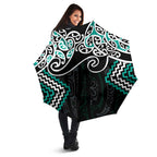 Turquoise Aotearoa Tukutuku Manawa Tapu Umbrella Ta Moko Toi Maori - Aussie Hoodie