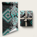 Turquoise Aotearoa Tukutuku Manawa Tapu Wrapping Paper Ta Moko Toi Maori - Aussie Hoodie