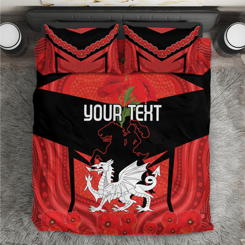 Custom Dragons Rugby ANZAC Bedding Set Gallipoli Soldier With Aboriginal Art