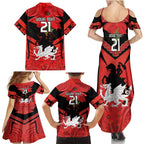 Custom Dragons Rugby ANZAC Family Matching Summer Maxi Dress and Hawaiian Shirt Gallipoli Soldier With Aboriginal Art