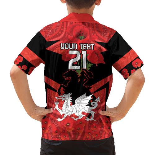 Custom Dragons Rugby ANZAC Hawaiian Shirt Gallipoli Soldier With Aboriginal Art