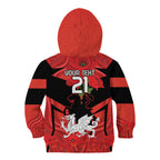 Custom Dragons Rugby ANZAC Kid Hoodie Gallipoli Soldier With Aboriginal Art