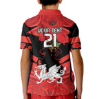 Custom Dragons Rugby ANZAC Kid Polo Shirt Gallipoli Soldier With Aboriginal Art