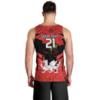 Custom Dragons Rugby ANZAC Men Tank Top Gallipoli Soldier With Aboriginal Art