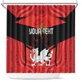 Custom Dragons Rugby ANZAC Shower Curtain Gallipoli Soldier With Aboriginal Art