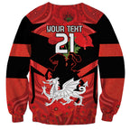 Custom Dragons Rugby ANZAC Sweatshirt Gallipoli Soldier With Aboriginal Art