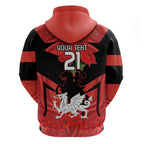 Custom Dragons Rugby ANZAC Zip Hoodie Gallipoli Soldier With Aboriginal Art