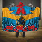 Custom GLD Titans Rugby ANZAC Hooded Blanket Gallipoli Soldier With Aboriginal Art