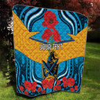 Custom GLD Titans Rugby ANZAC Quilt Gallipoli Soldier With Aboriginal Art