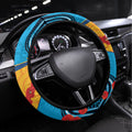 Custom GLD Titans Rugby ANZAC Steering Wheel Cover Gallipoli Soldier With Aboriginal Art