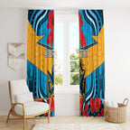 Custom GLD Titans Rugby ANZAC Window Curtain Gallipoli Soldier With Aboriginal Art