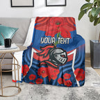 Custom Knights Rugby ANZAC Blanket Novocastrians Gallipoli Soldier With Aboriginal Art