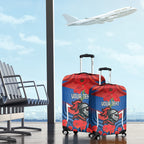 Custom Knights Rugby ANZAC Luggage Cover Novocastrians Gallipoli Soldier With Aboriginal Art