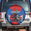 Custom Knights Rugby ANZAC Spare Tire Cover Novocastrians Gallipoli Soldier With Aboriginal Art