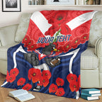 Custom Roosters Rugby ANZAC Blanket Sydney Gallipoli Soldier With Aboriginal Art