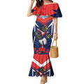 Custom Roosters Rugby ANZAC Mermaid Dress Sydney Gallipoli Soldier With Aboriginal Art