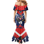 Custom Roosters Rugby ANZAC Mermaid Dress Sydney Gallipoli Soldier With Aboriginal Art