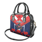 Custom Roosters Rugby ANZAC Shoulder Handbag Sydney Gallipoli Soldier With Aboriginal Art