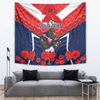 Custom Roosters Rugby ANZAC Tapestry Sydney Gallipoli Soldier With Aboriginal Art