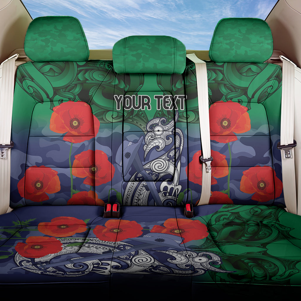 Custom Warriors Rugby ANZAC Back Car Seat Cover Gallipoli Soldier With Aboriginal Art