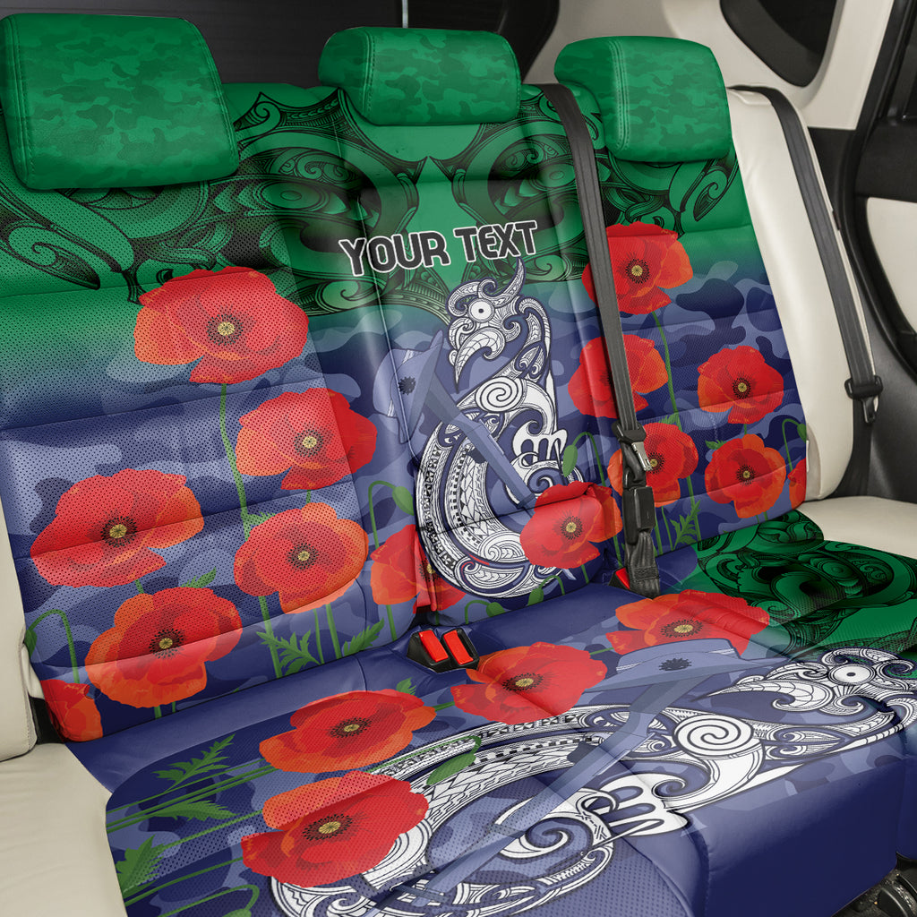 Custom Warriors Rugby ANZAC Back Car Seat Cover Gallipoli Soldier With Aboriginal Art