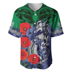 Custom Warriors Rugby ANZAC Baseball Jersey Gallipoli Soldier With Aboriginal Art