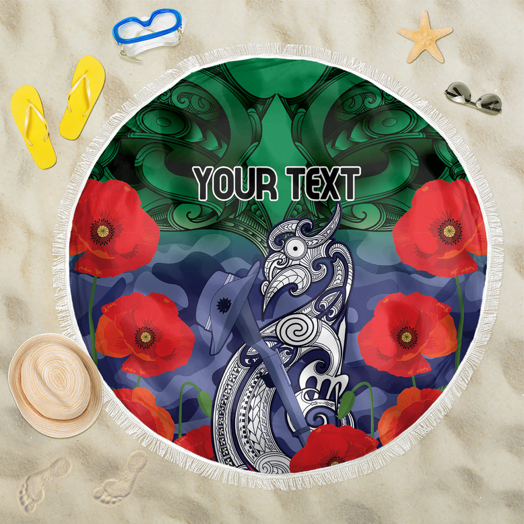 Custom Warriors Rugby ANZAC Beach Blanket Gallipoli Soldier With Aboriginal Art