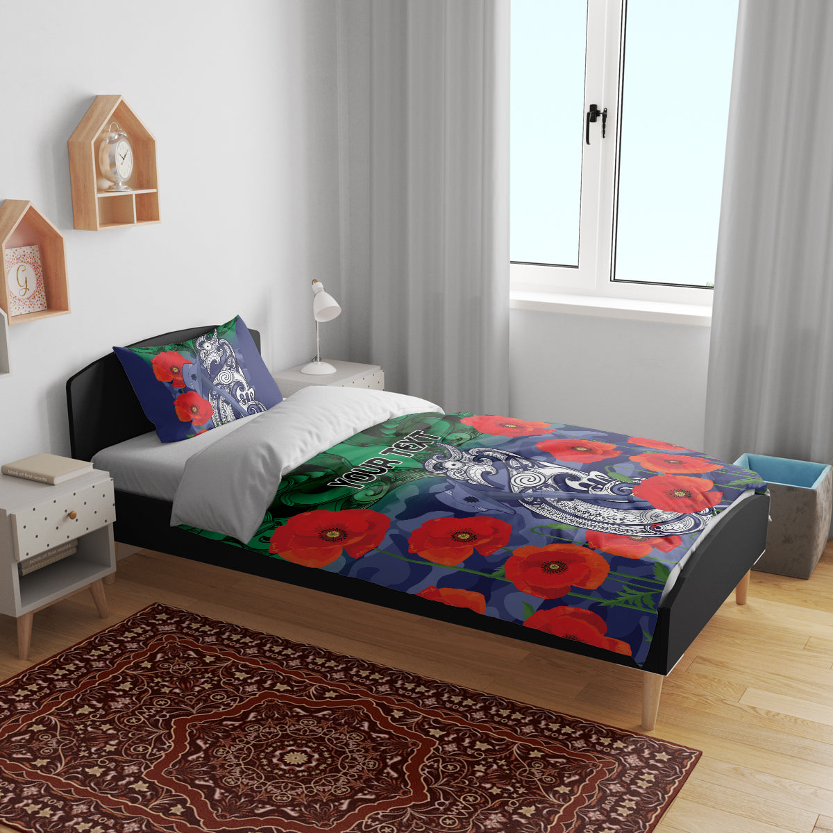 Custom Warriors Rugby ANZAC Bedding Set Gallipoli Soldier With Aboriginal Art