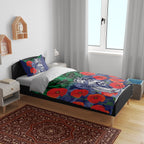 Custom Warriors Rugby ANZAC Bedding Set Gallipoli Soldier With Aboriginal Art