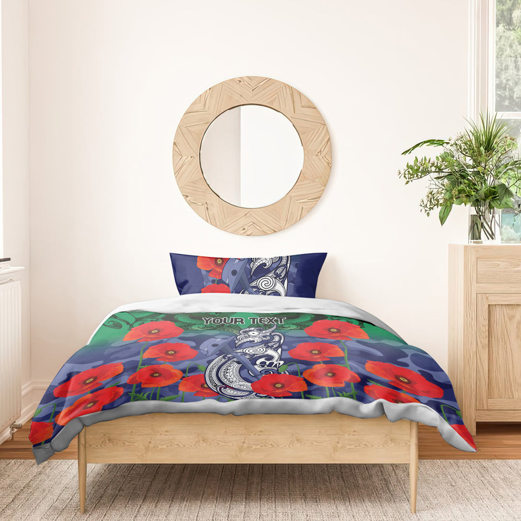 Custom Warriors Rugby ANZAC Bedding Set Gallipoli Soldier With Aboriginal Art