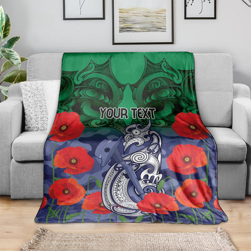 Custom Warriors Rugby ANZAC Blanket Gallipoli Soldier With Aboriginal Art