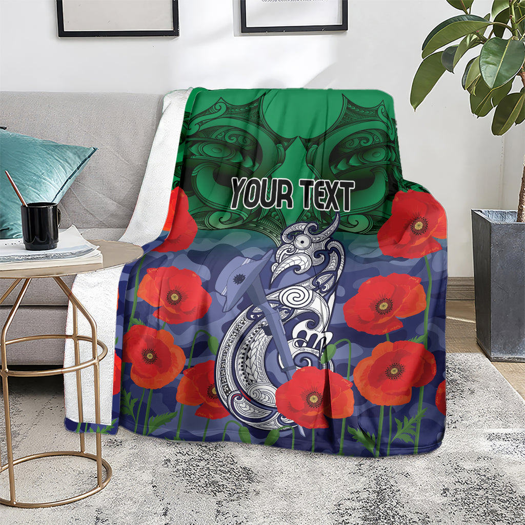 Custom Warriors Rugby ANZAC Blanket Gallipoli Soldier With Aboriginal Art