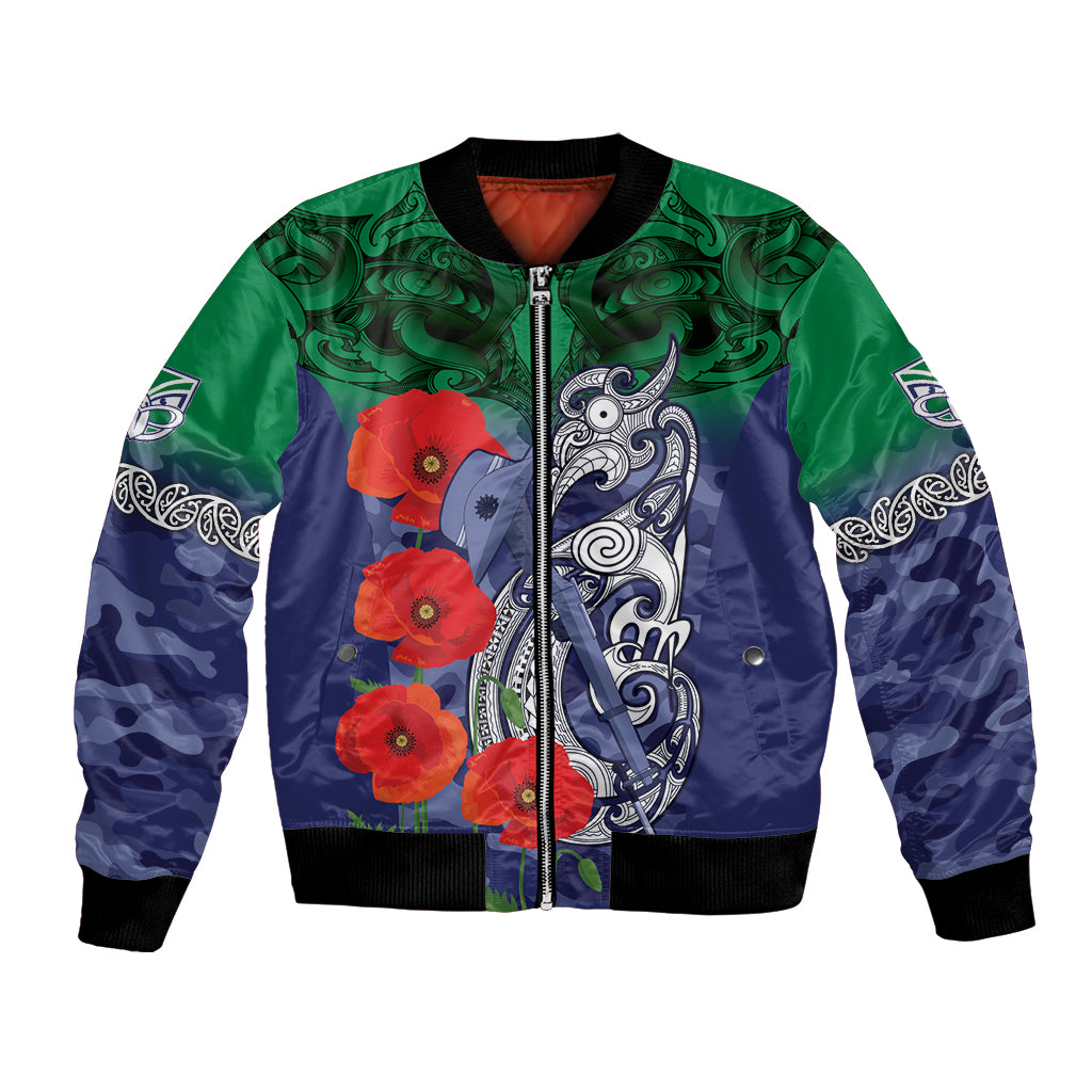 Custom Warriors Rugby ANZAC Bomber Jacket Gallipoli Soldier With Aboriginal Art