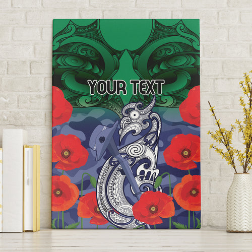 Custom Warriors Rugby ANZAC Canvas Wall Art Gallipoli Soldier With Aboriginal Art