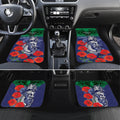 Custom Warriors Rugby ANZAC Car Mats Gallipoli Soldier With Aboriginal Art