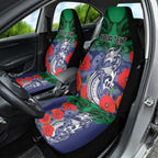 Custom Warriors Rugby ANZAC Car Seat Cover Gallipoli Soldier With Aboriginal Art